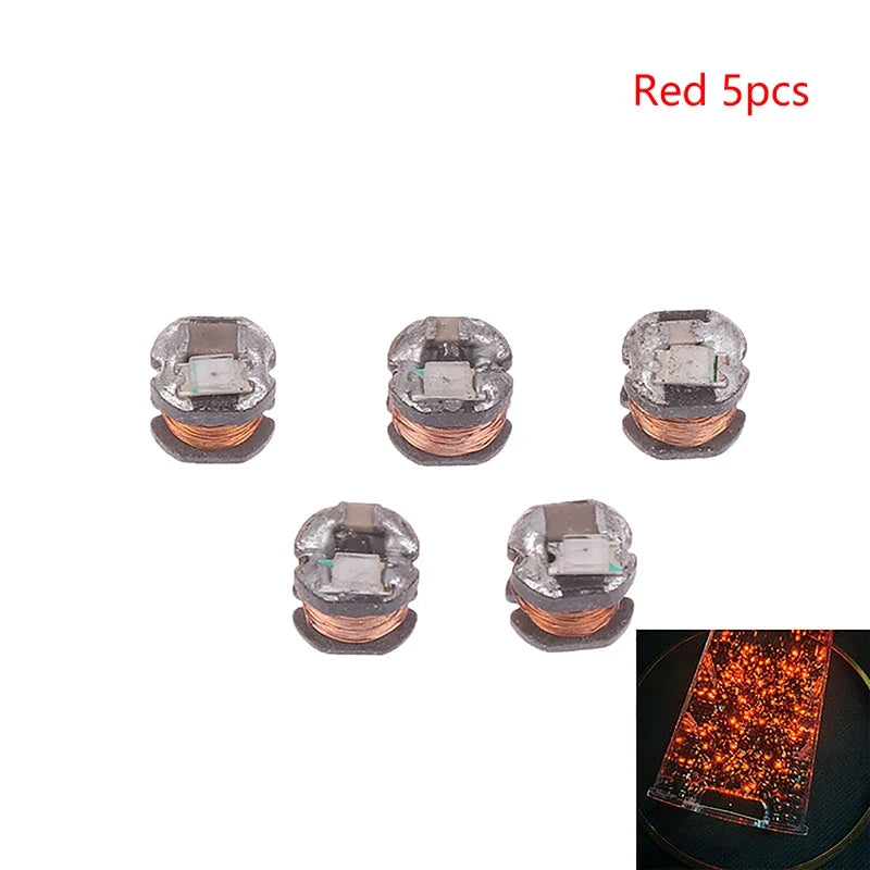 5Pcs DC 5V Wireless Induction LED Lamps for DIY Models & Robots