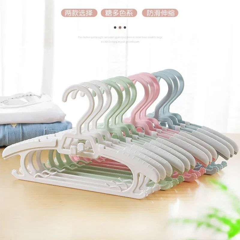 10-Pack Kids Non-Slip Telescopic Clothes Hangers | Baby Rack