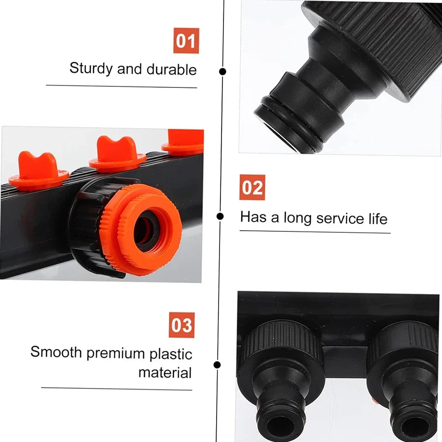 4-Way Garden Hose Splitter | Faucet Diverter 4 Port Tap