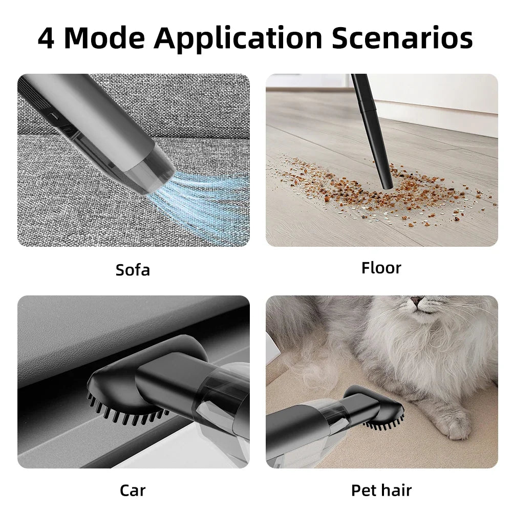Wireless Handheld Vacuum 5000Pa HEPA – Home, Car & Office