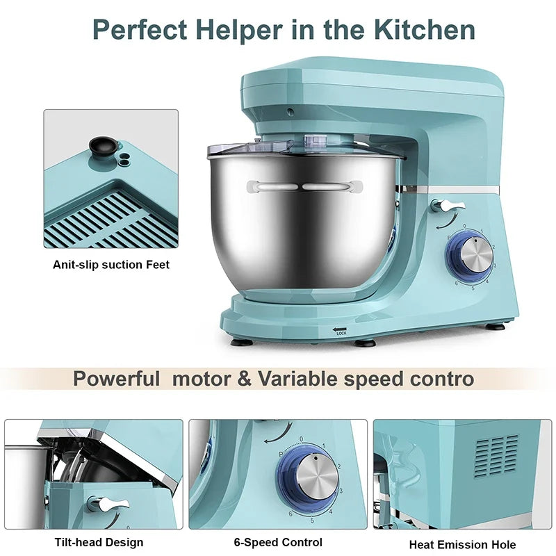 Planetary Stand Mixer 6.5–10L | Dough Kneader & Cake Mixer