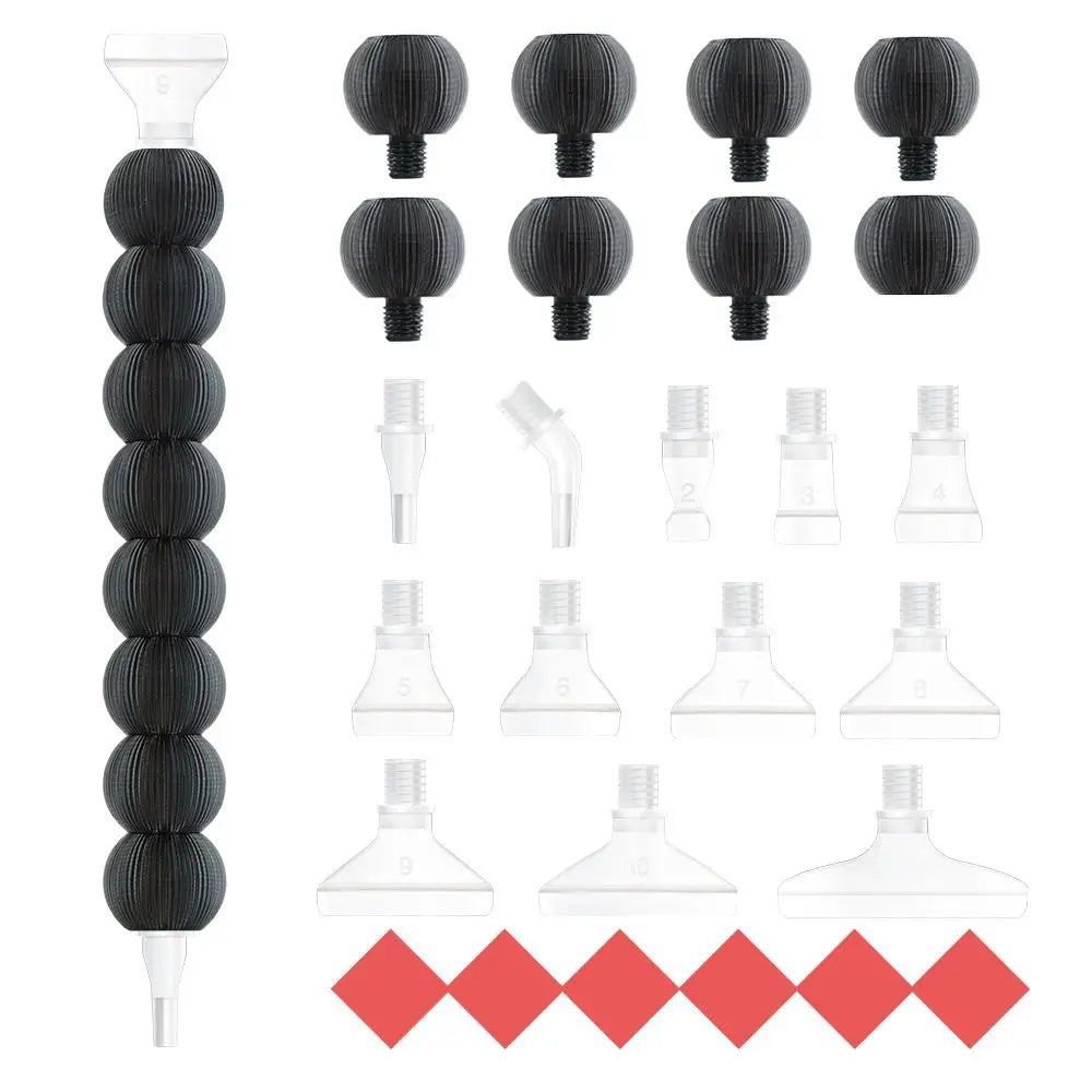 5D Diamond Painting Pen Kit – 12 Replacement Pen Tips & Clay