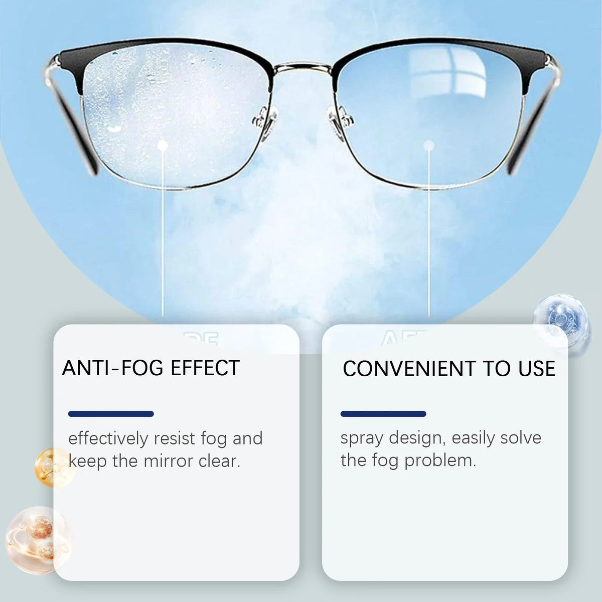 Jue-Fish Anti-Fog Eyeglass Lens Cleaning Spray 20ml