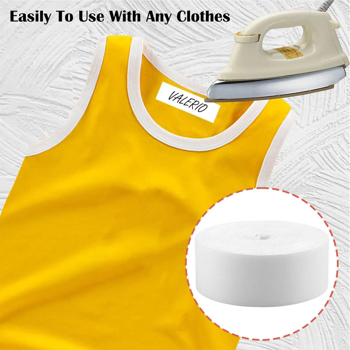 Iron-On Name Labels for Clothing – Printed Fabric Tags