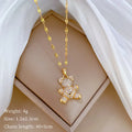 Heart Bear Pendant Gold Choker Necklace – Stainless Steel