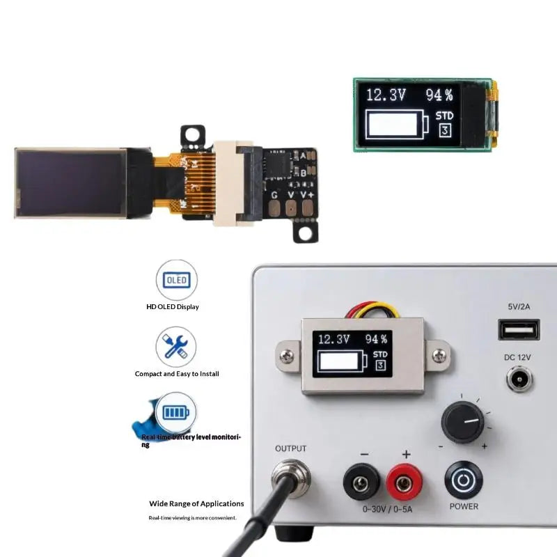 OLED Digital Voltmeter Battery Tester 1-6S DC 0-30V