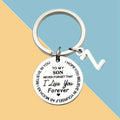 Son & Daughter Letter Keychain – Stainless Steel Car Keyring