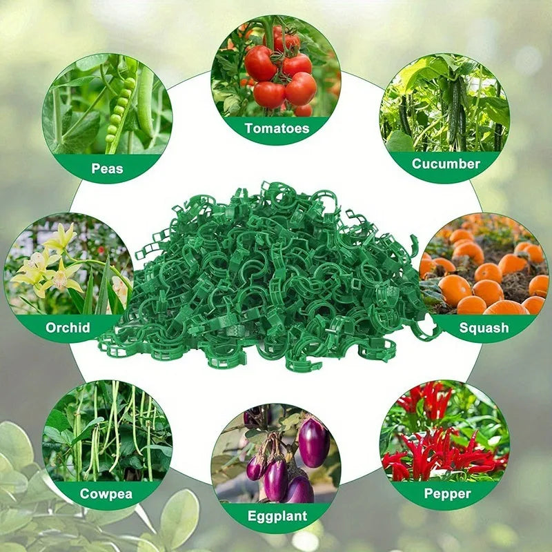 200Pcs Garden Plant Support Clips for Vines, Tomatoes & Climbing Plants