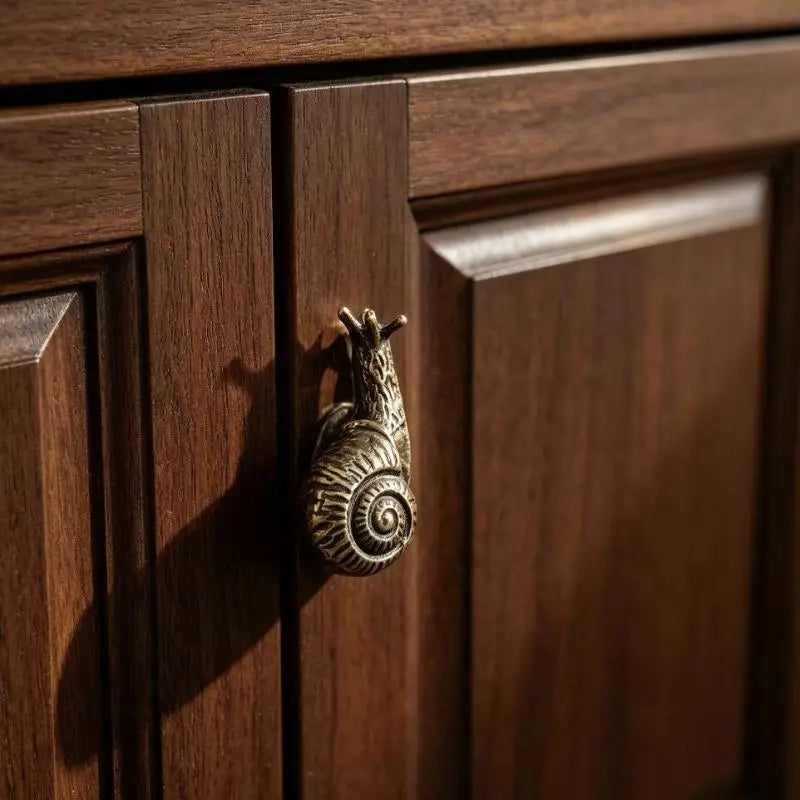Solid Brass Seal Cabinet Knob – Vintage Antique Brass Finish