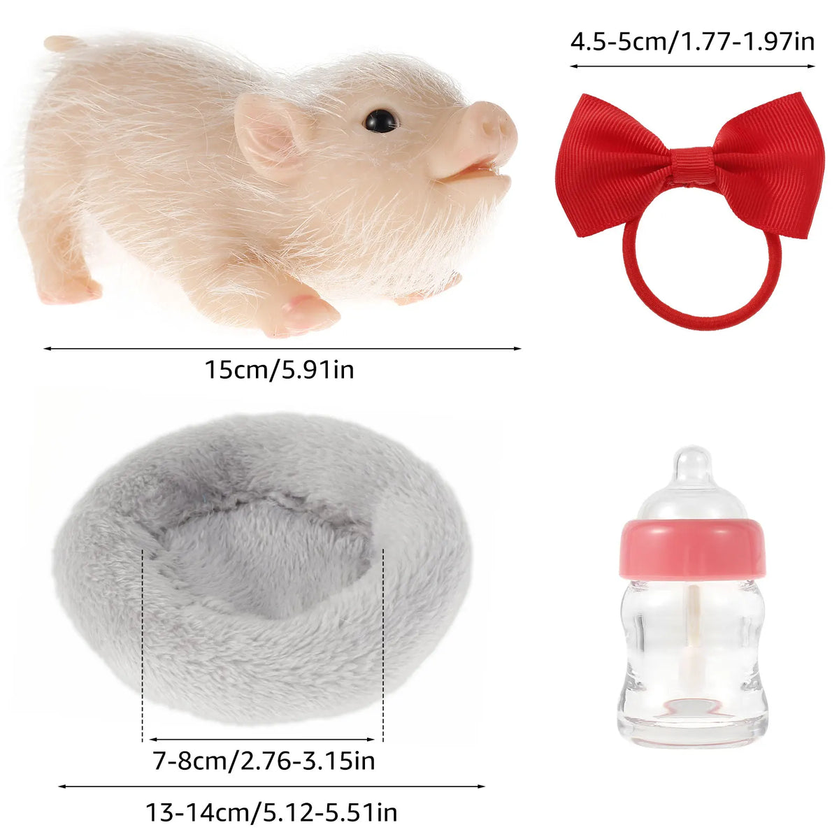 Mini Silicone Piglet Doll Toy Set – Lifelike Reborn Pig Gift