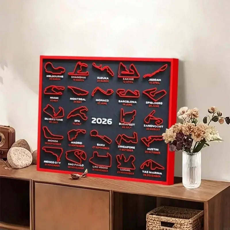 2026 Motorsport Schedule Calendar – 3D Printed Desk & Wall Display
