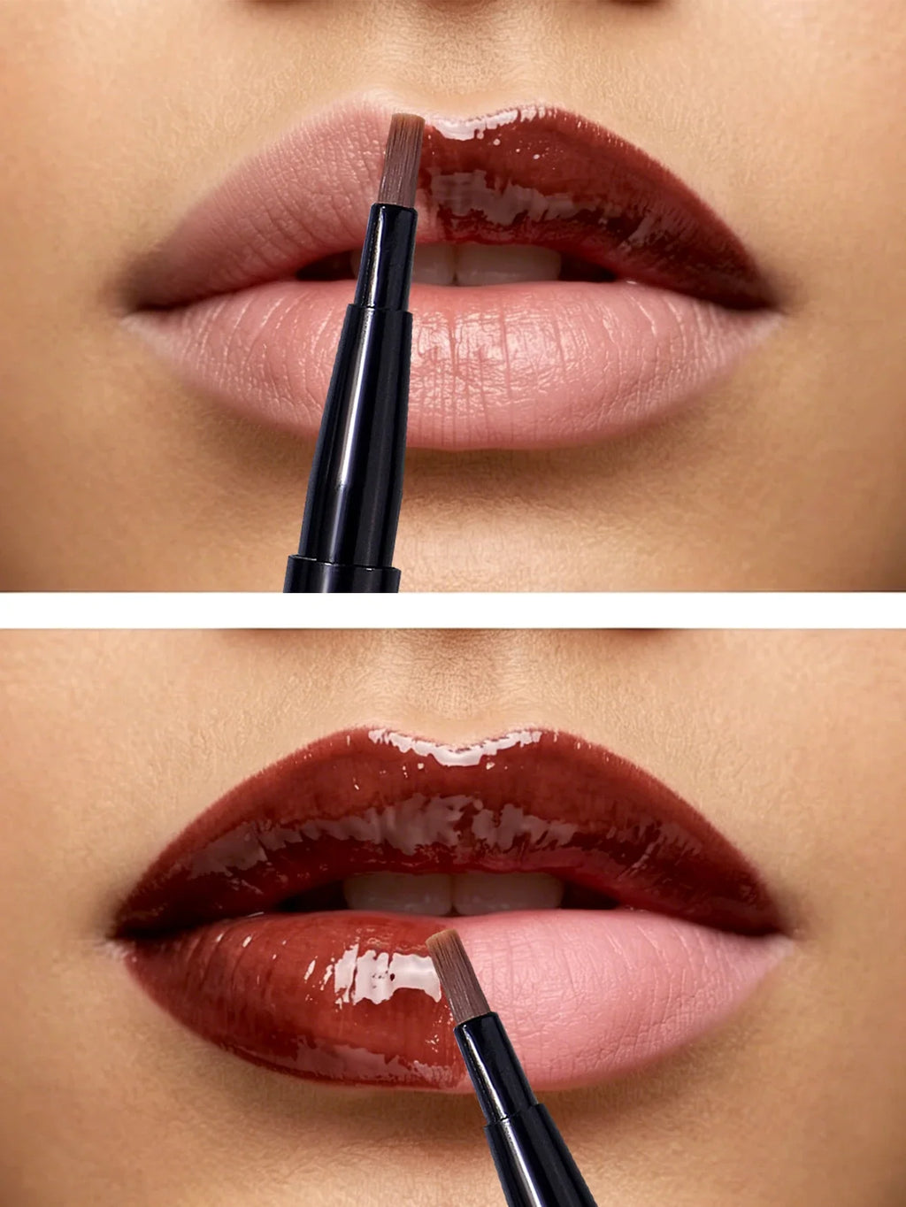 Retractable Double-Headed Lip Brush with Cap – 2 Pcs | Nixie