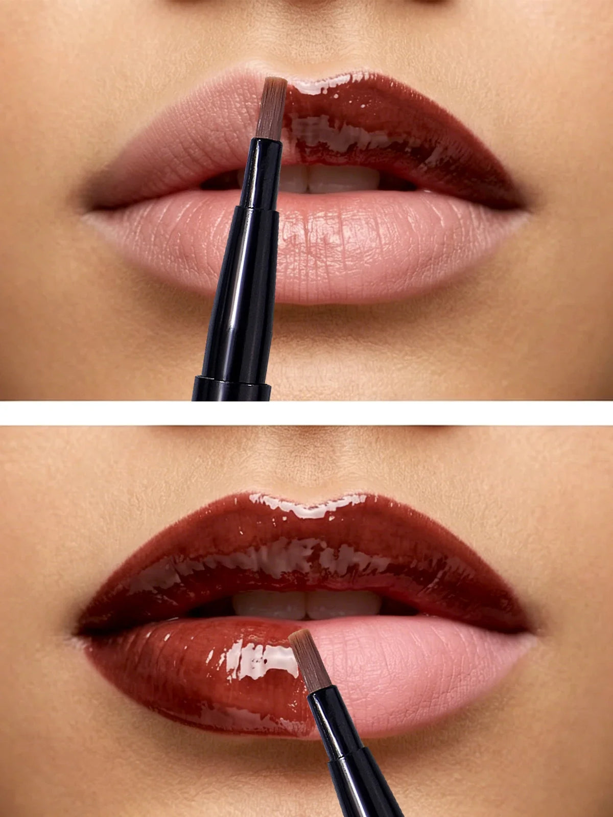 Retractable Double-Headed Lip Brush with Cap – 2 Pcs | Nixie