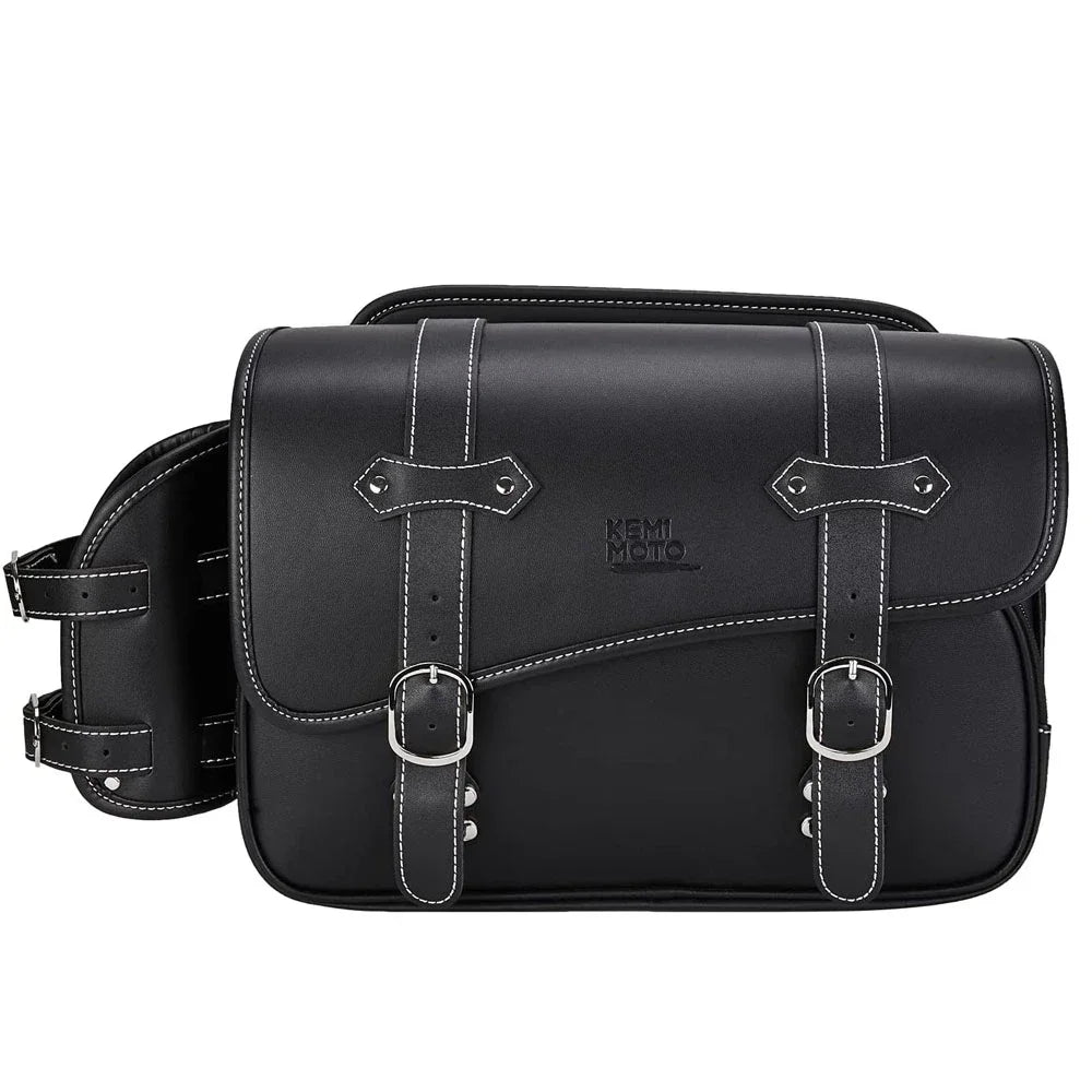 Waterproof PU Leather Motorcycle Saddlebag 10L | Honda Rebel