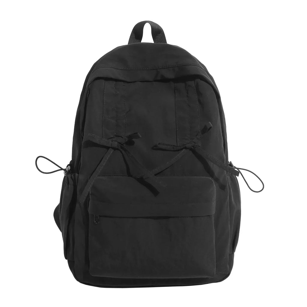 Drawstring Bow Backpack for Women – Lightweight Travel & School Bag