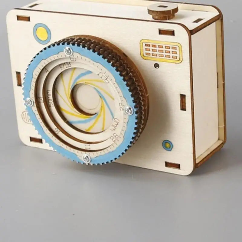 Wooden Camera Craft Kit – DIY Music Box Assembly for Kids