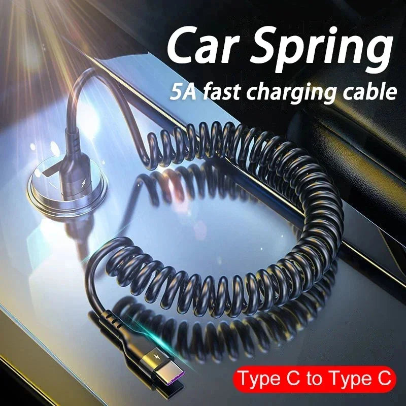 66W Retractable USB-C Fast Charging Cable 5A | 1M–2M