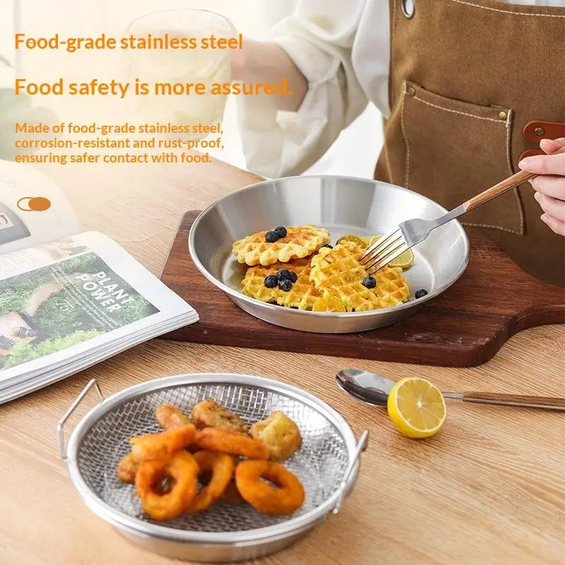 Stainless Steel Oil Filter Tray & Frying Mesh Basket