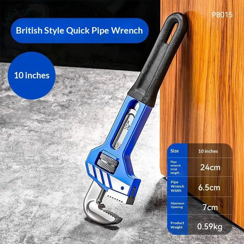 Heavy Duty Adjustable Pipe Wrench Forged Steel Plumbing Spanner