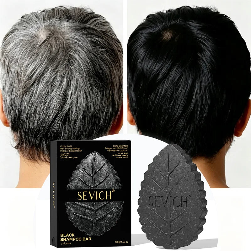Sevich Herbal Black Solid Shampoo Bar 120g – All Hair Types