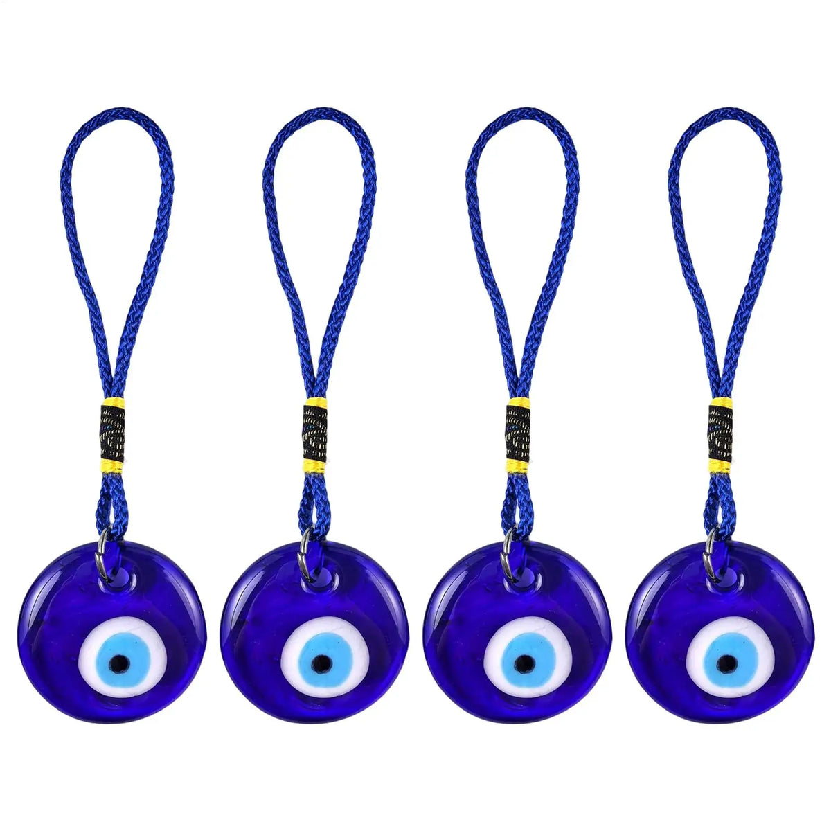 4-Pack Evil Eye Glass Pendant Charm – Home Car & Wall Decor