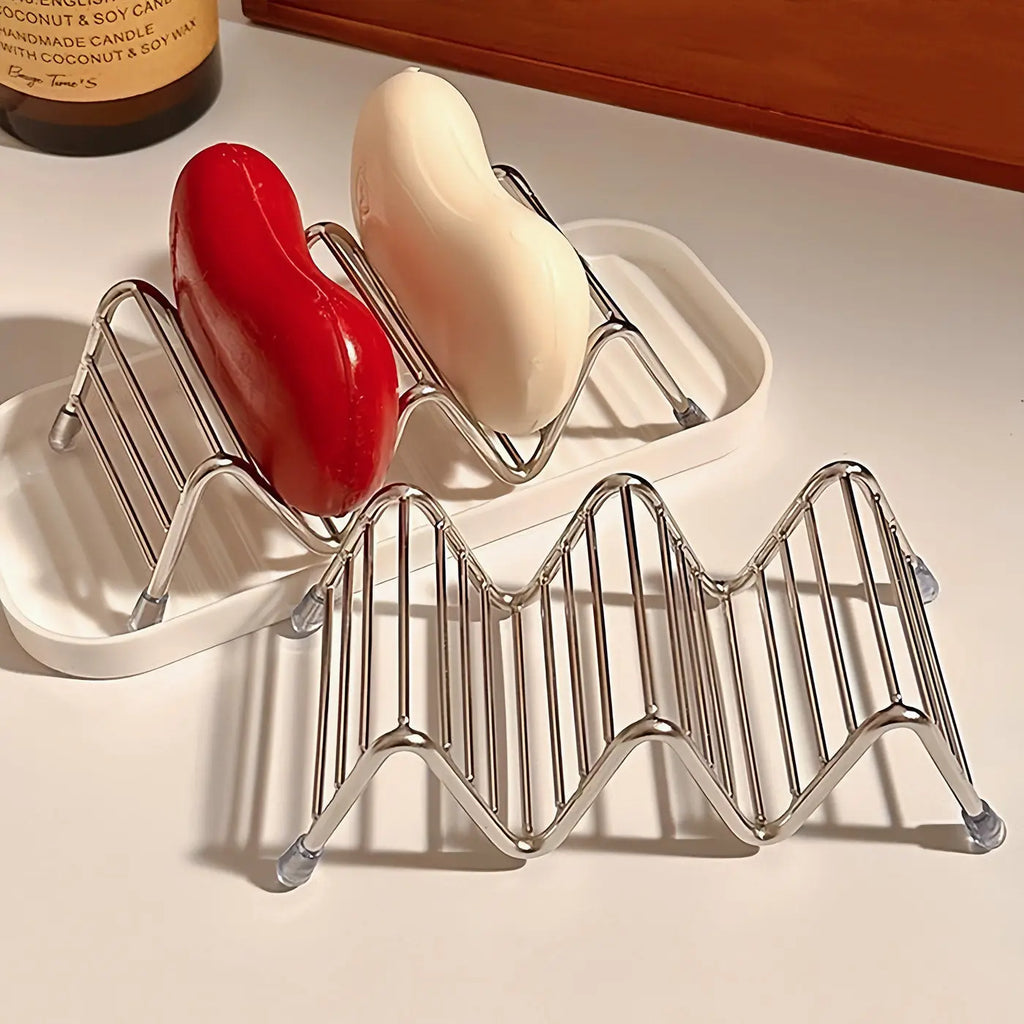 Wave Soap Tray – No-Drill Bathroom Shelf Storage Rack