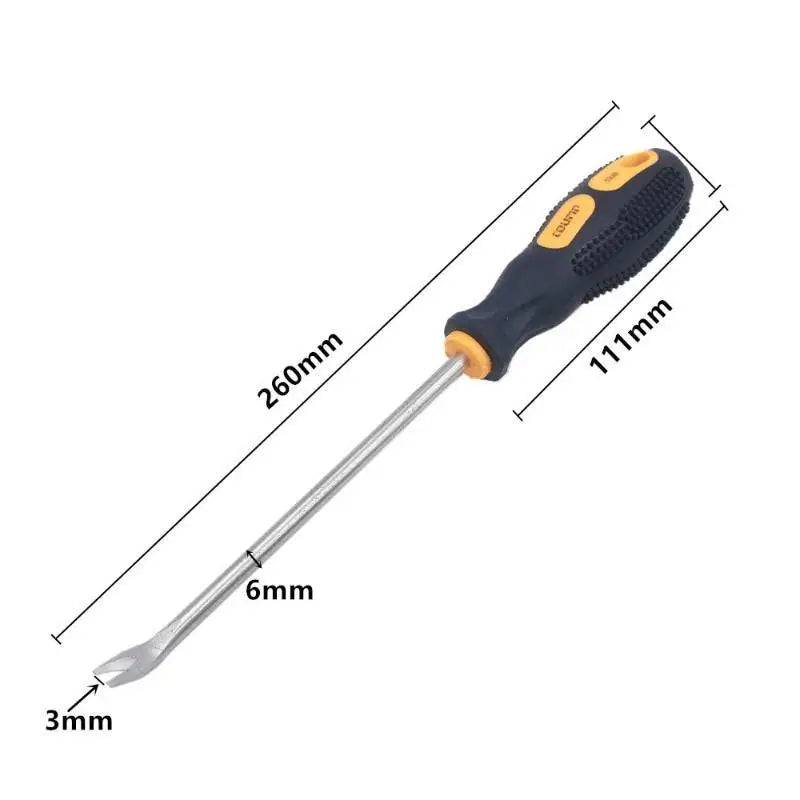 UV Type Screwdriver, Nail Puller & Pry Tool 260mm CRV Steel