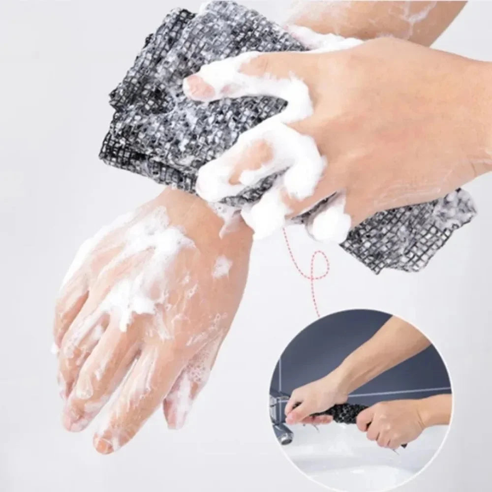 Japanese Nylon Exfoliating Back Scrub Towel | Bath Washcloth