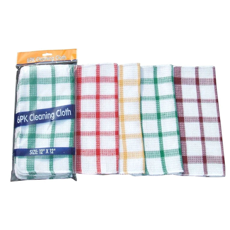 Plaid Kitchen Towels – Absorbent Double-Sided Dish Cloths