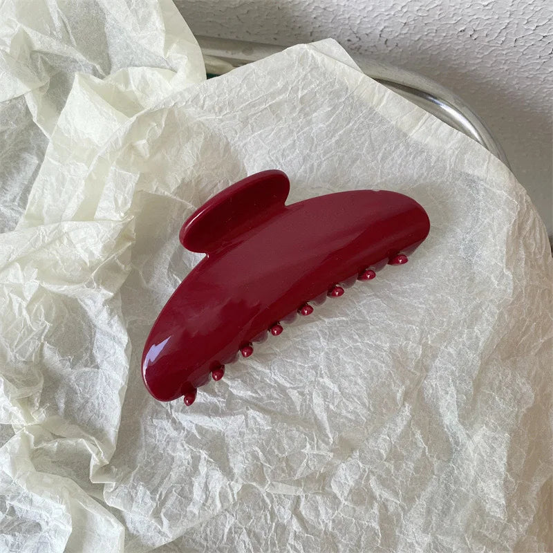 Large Acrylic Hair Claw Clip – French Semicircle Shark Clip