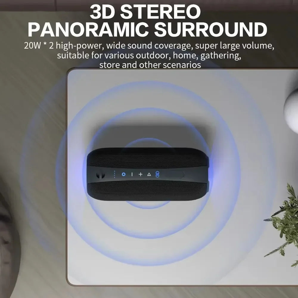 STONEGO Cyberpunk RGB Bluetooth Speaker – TWS Stereo Bass