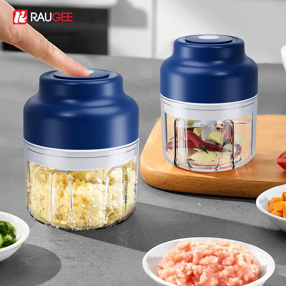 Raugee Electric Garlic Chopper 320ML USB Rechargeable Mini Processor
