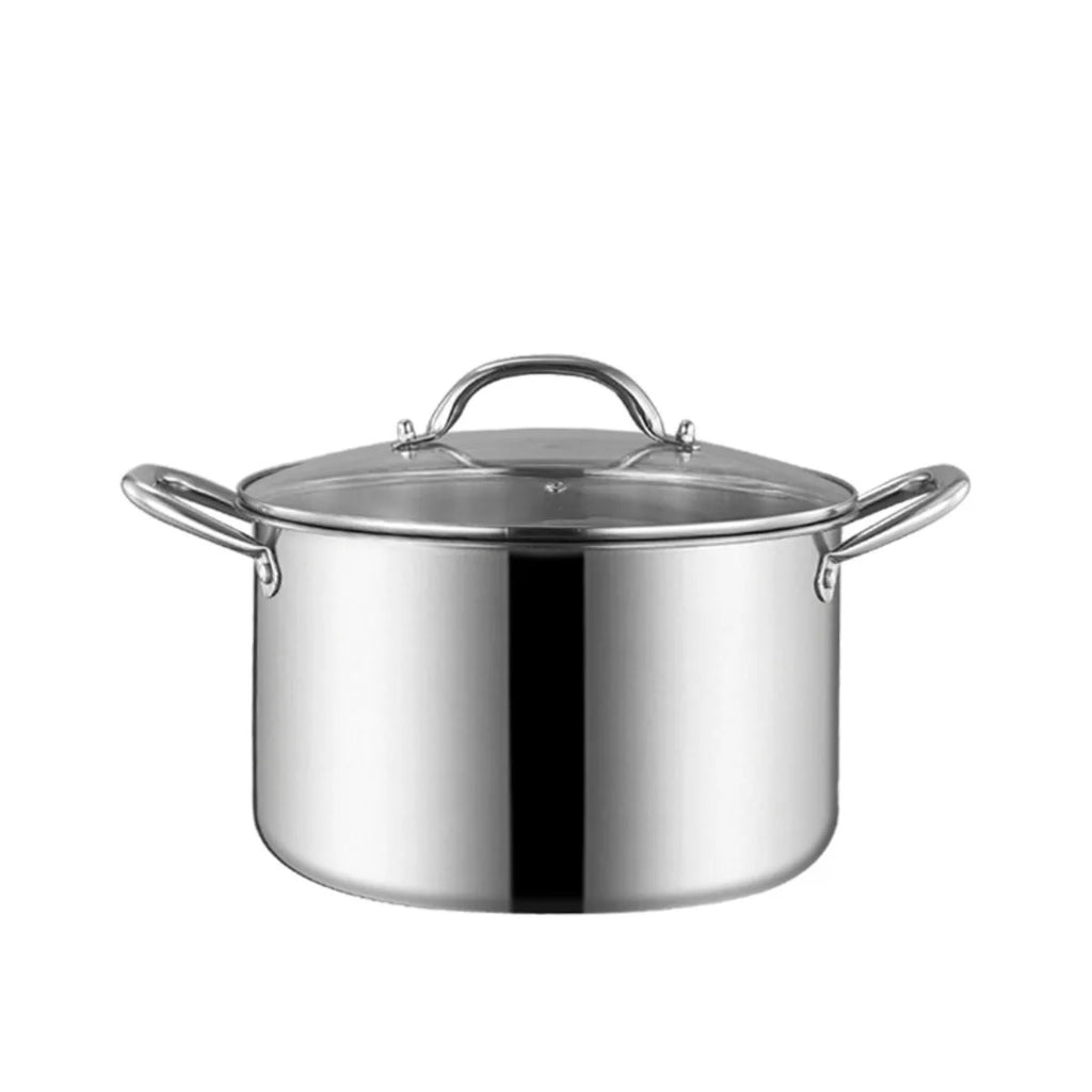 FEB.WIND Hybrid Nonstick Stockpot – Oven-Safe 900°F Glass Lid