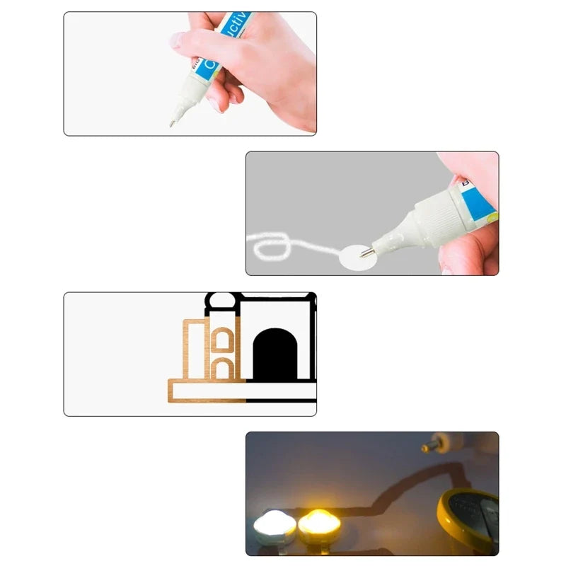 Silver & Bronze Conductive Paint Pen | Circuit Design Tool