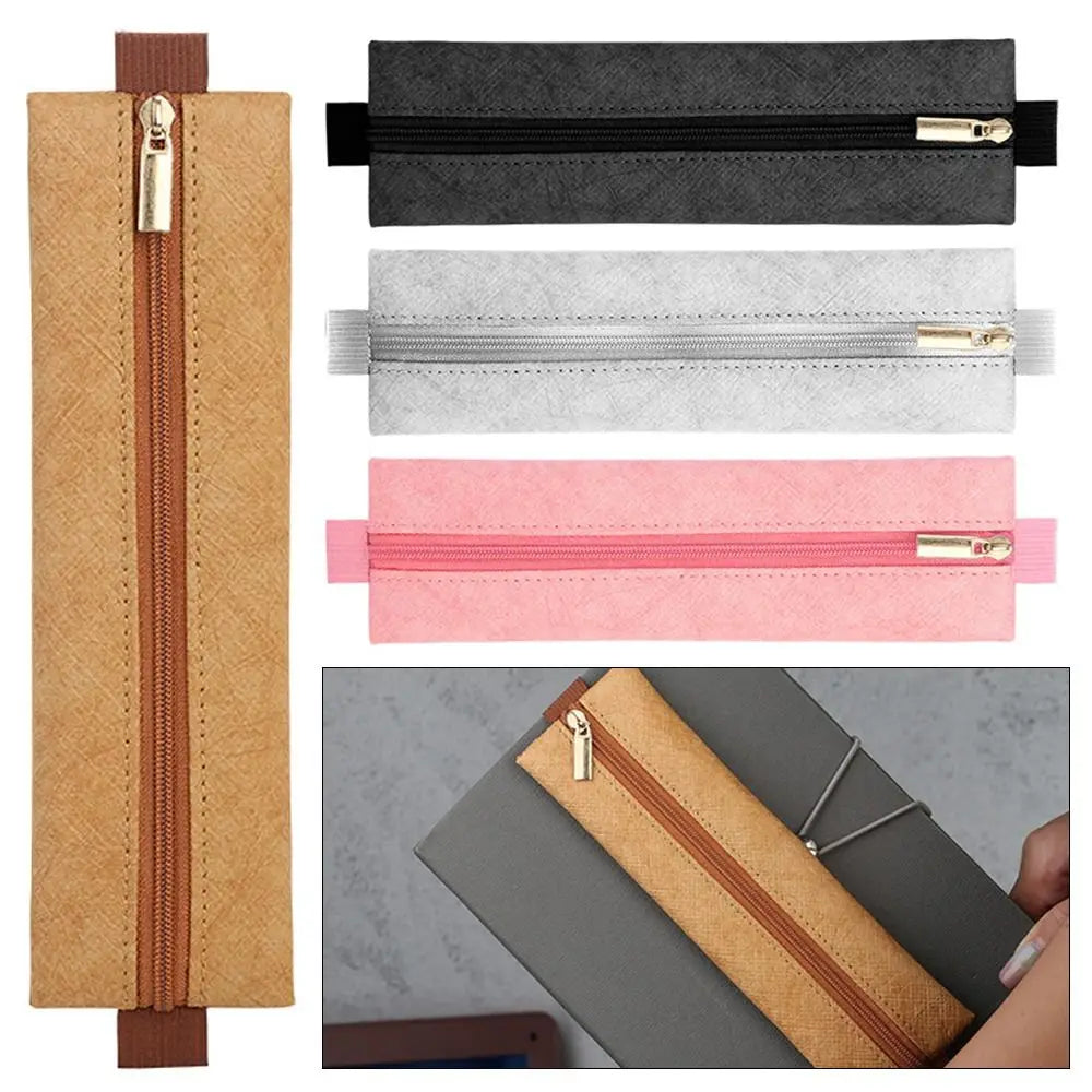 Tyvek Elastic Buckle Pen Bag – Portable Large Capacity Holder