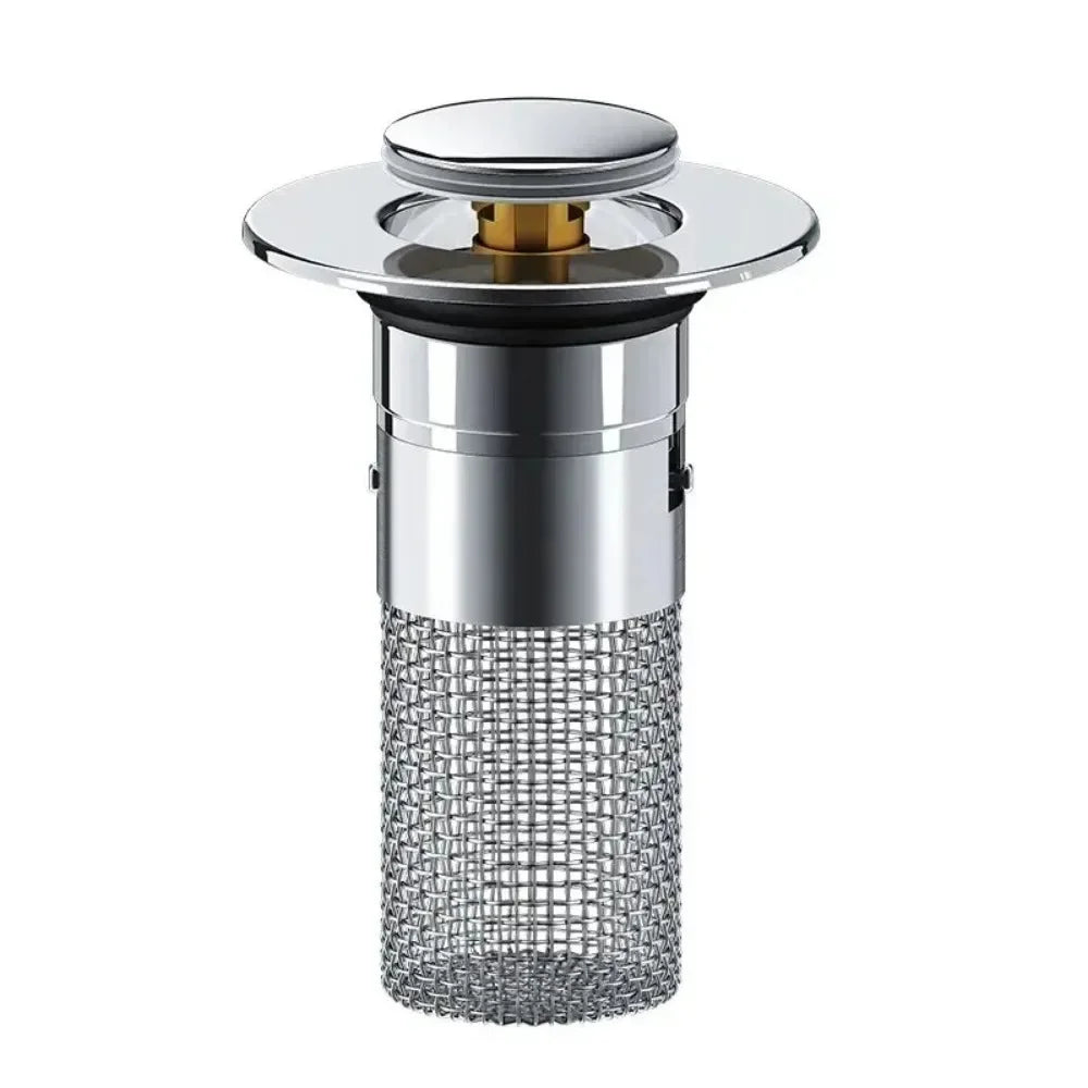 Pop-Up Sink Drain Stopper with Hair Catcher Filter