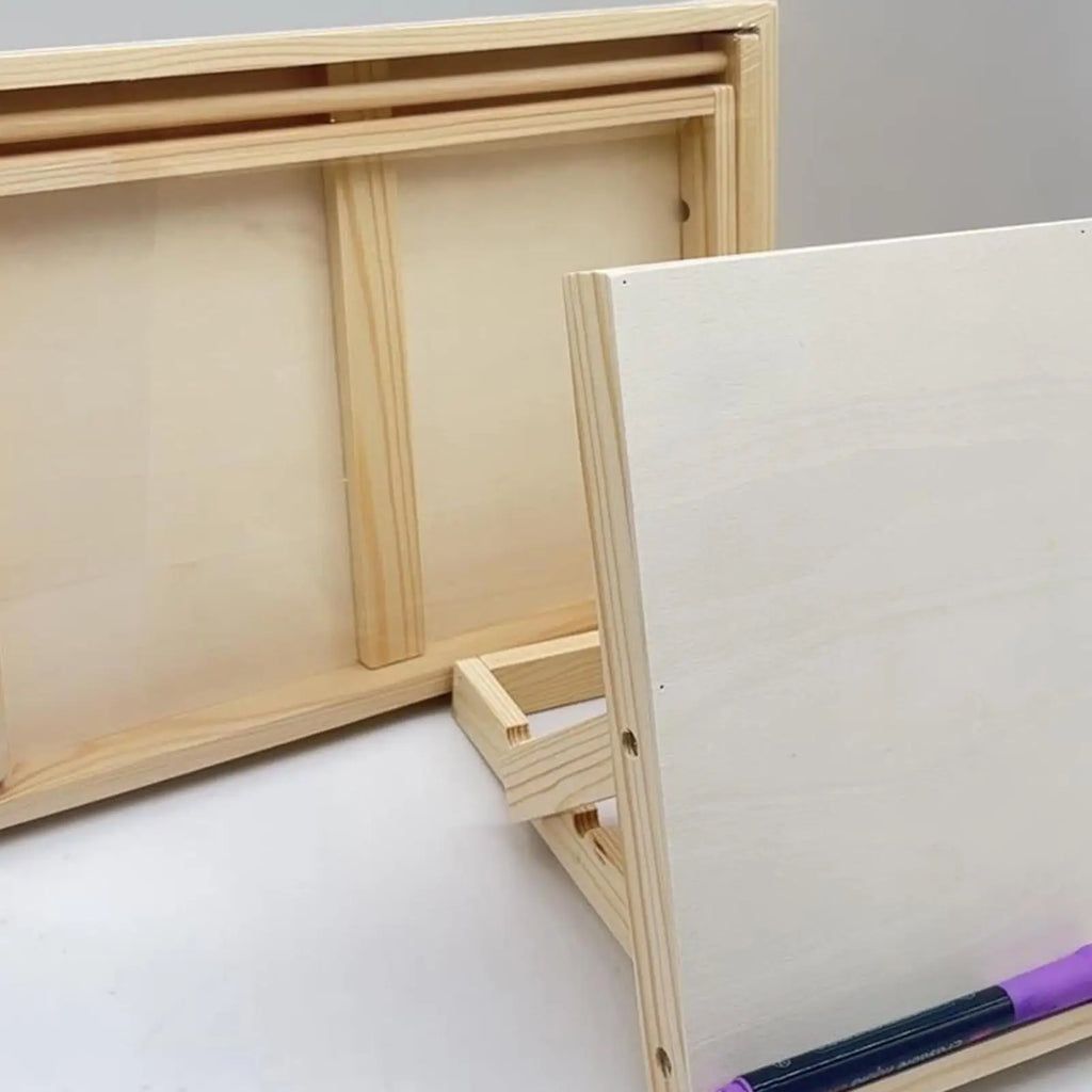 Foldable Wooden Tabletop Easel – Portable Folding Canvas Stand