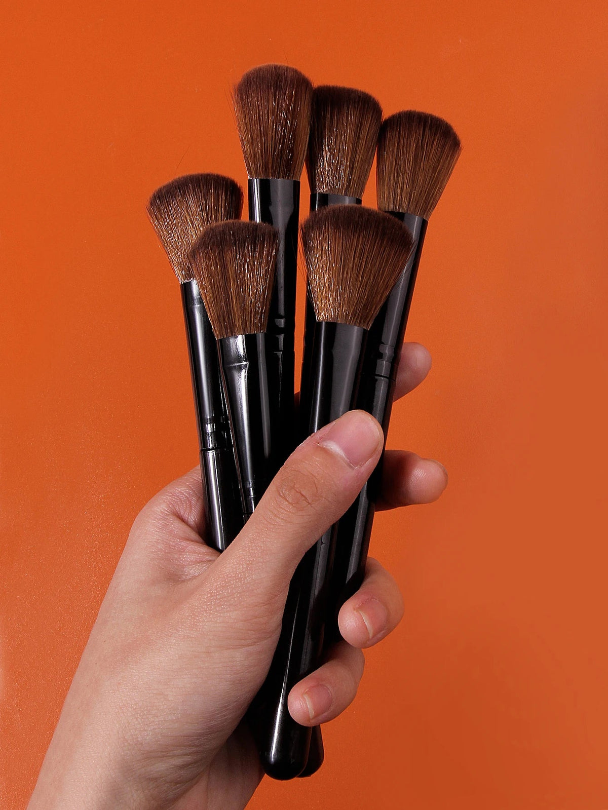 6-Piece Soft Makeup Brush Set – Blush, Contour & Highlight