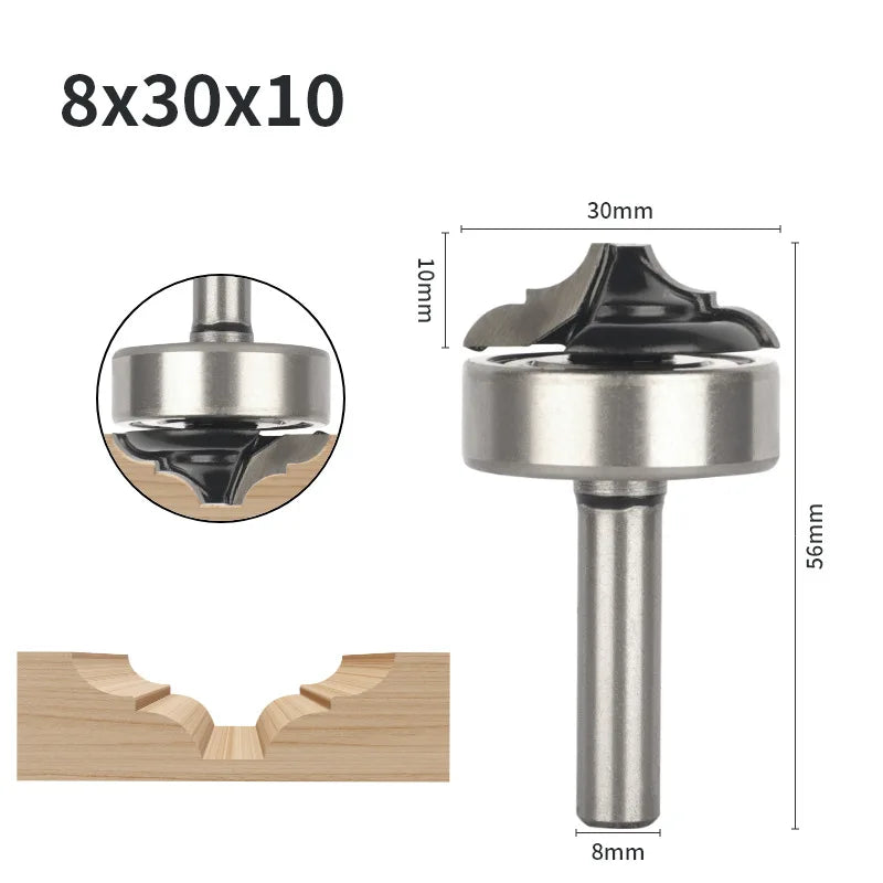 DAZZLEEX 8x30x10mm Alloy CNC Woodworking Router Bit Milling