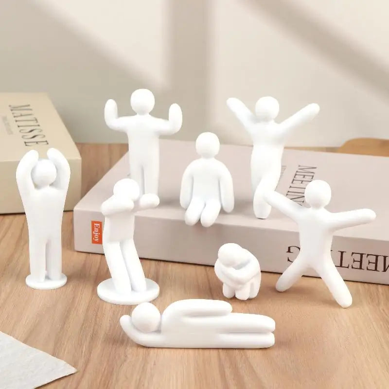 3D Printed Mini Human Figurines – DIY Paintable Statues (3/8 Pcs)