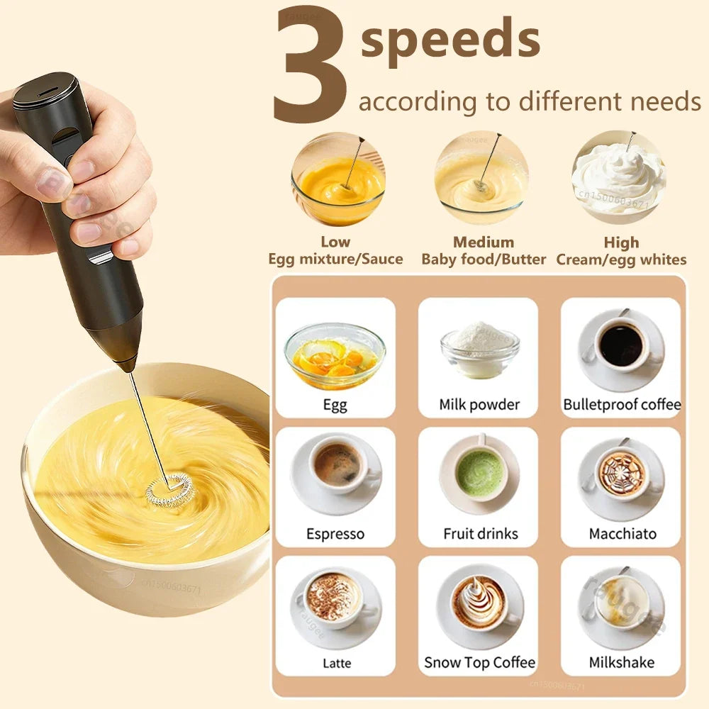 Raugee Rechargeable Handheld Milk Frother & Coffee Whisk