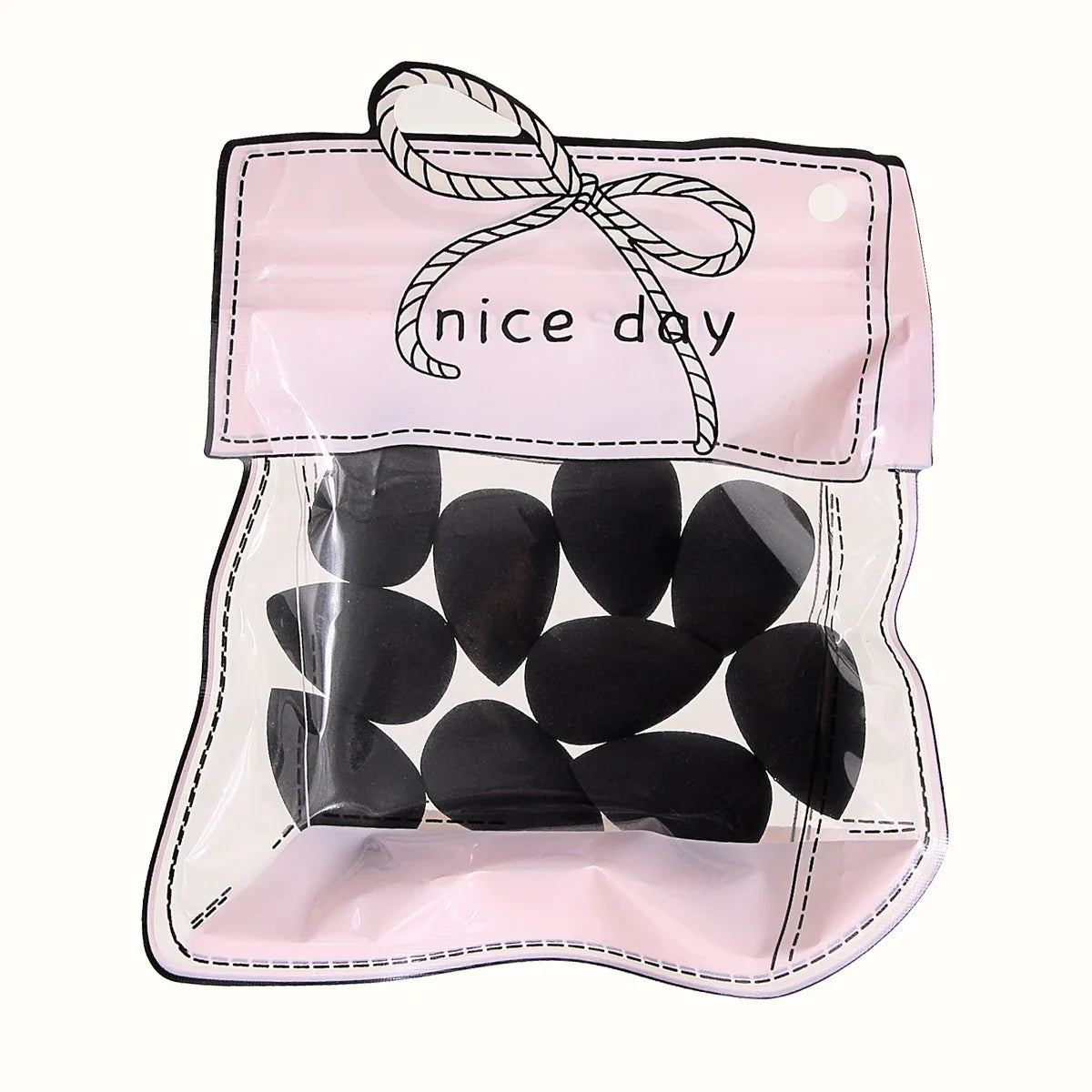 10PCS Mini Makeup Sponges – Wet & Dry Foundation Puffs Set