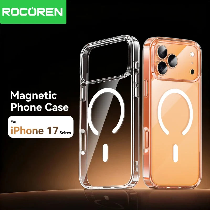 Rocoren Clear Magnetic iPhone 17 Pro/Air/Max Case | Wireless