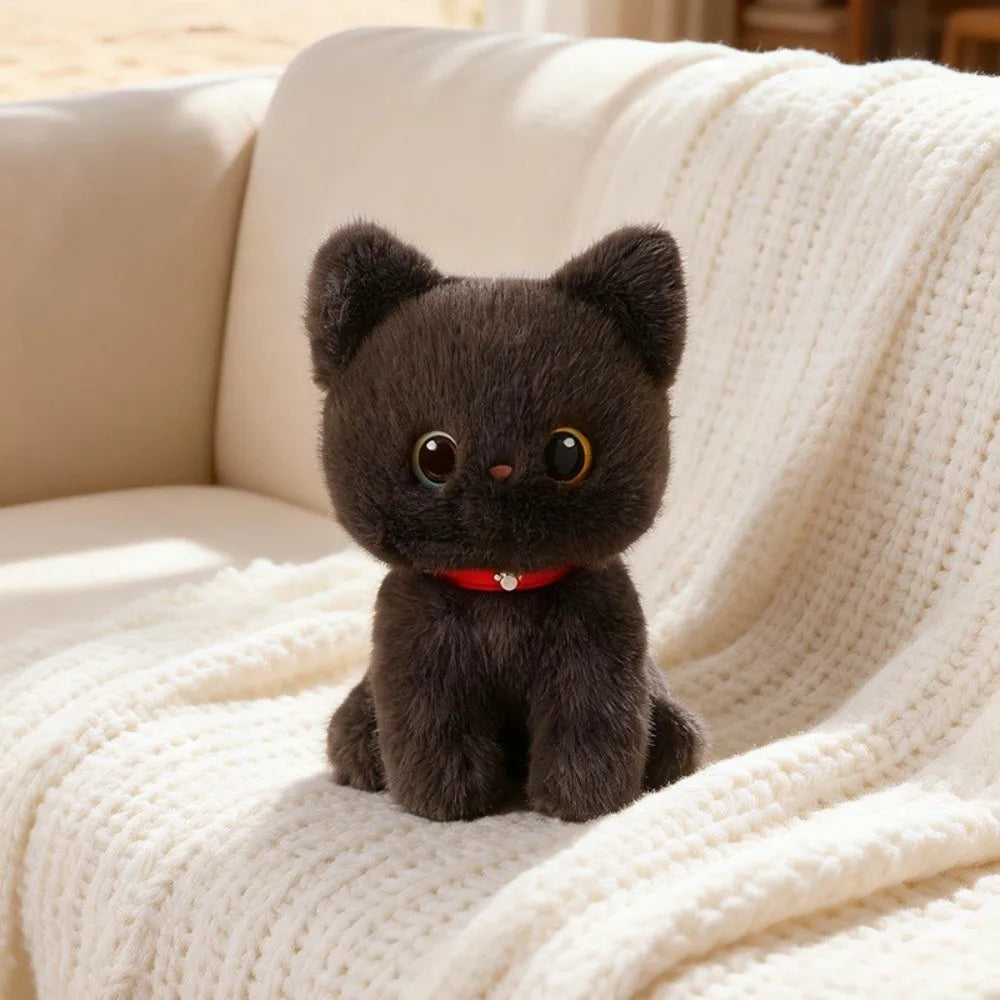 Sitting Pose Cat Plush Toy – Soft Fluffy 20cm Stuffed Animal