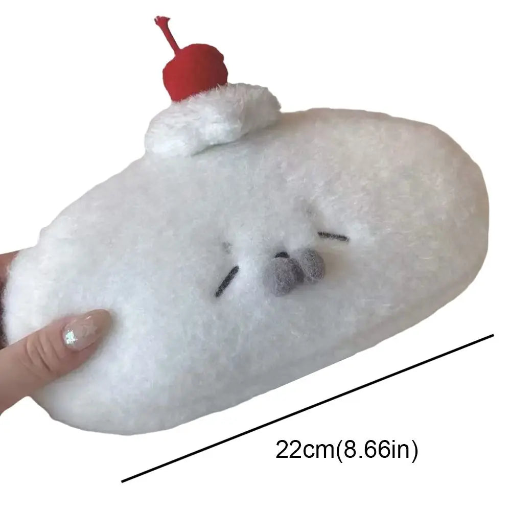 Cute Seal Plush Pencil Case – Large Capacity Stationery Bag