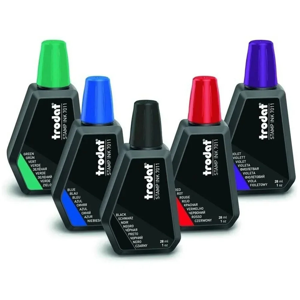 Trodat 7011 Stamp Pad Refill Ink 28ml – 5 Colours