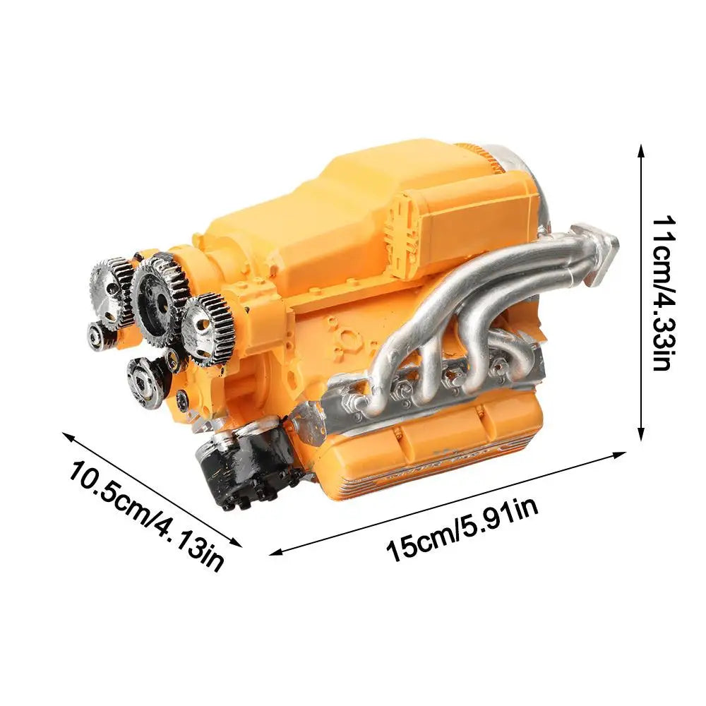 Resin V8 Car Engine Model – DIY Simulation Kit for Adults