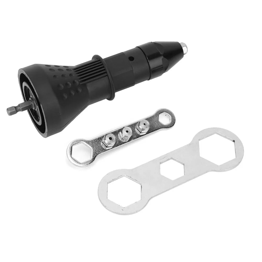 3-Piece Rivet Drill Attachment & Riveting Gun Adapter Set