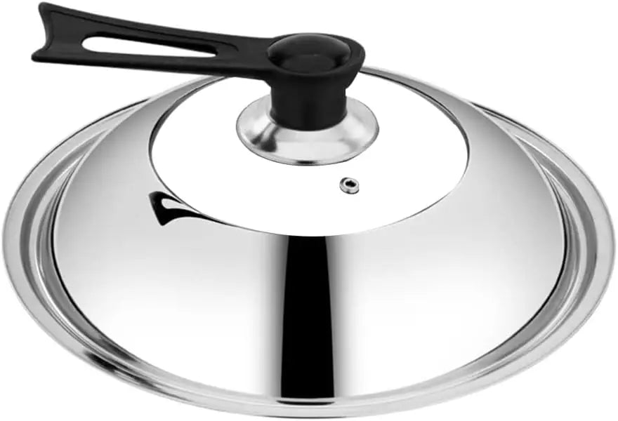 Stainless Steel Wok Lid 30–36cm | Visible Glass Pot Cover