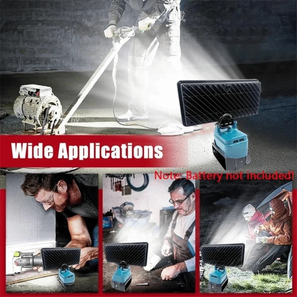 LED Work Light 4/8 Inch for Makita 18V Battery + 2 USB Ports